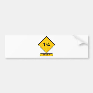 Underteckna mig upp till 1%en bildekal