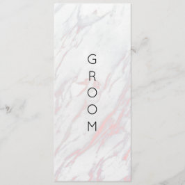 Underteckna Modern Rosa och Grått Marble Reserved Meny