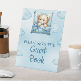 Underteckna Nallen Guest Bok Oh Baby Pillow