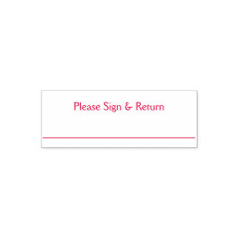 Underteckna och lämna tillbaka Frimärke Självfärgande Stämpel