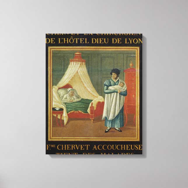 Underteckna reklam för en barnmorskas tjänster canvastryck (Framsida)