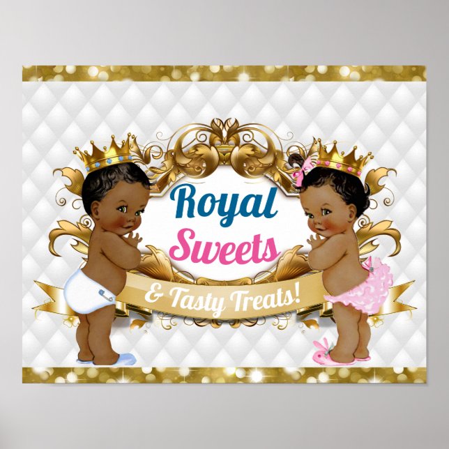 Underteckna royal African Gender Reveal Trets (Vis Poster (Framsidan)