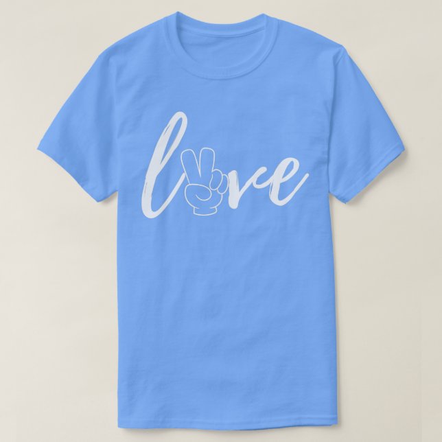 Underteckna språk I Kärlek Du ASL Amerikanskt teck T Shirt (Design framsida)