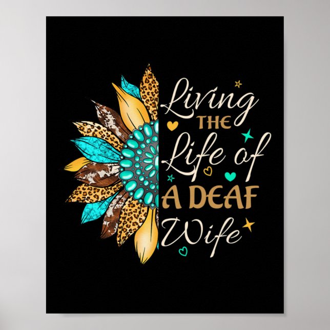 Underteckna språk som lever livet av en stolt Döv Poster (Framsidan)