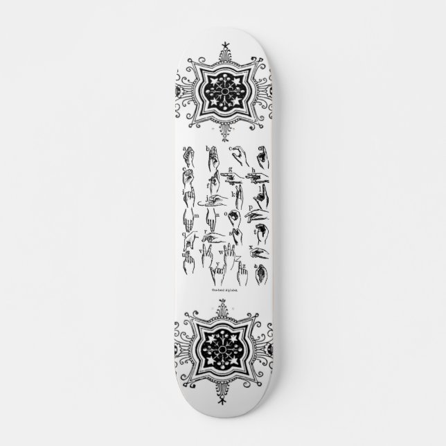 Underteckna språkalfabet Skateboard (Framsida)