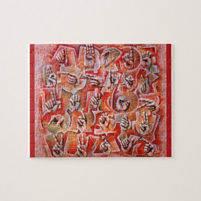 Underteckna språkalfabetpussel pussel (Horisontell)