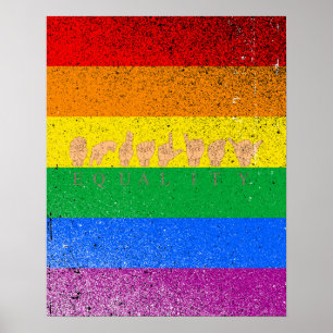 UNDERTECKNA SPRÅKET FÖR JÄMSTÄLLDHET POSTER
