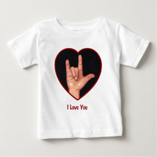 UNDERTECKNA SPRÅKET SOM JAG ÄLSKAR DIG HJÄRTA, T-SHIRT