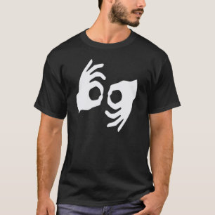 underteckna språket t-shirt