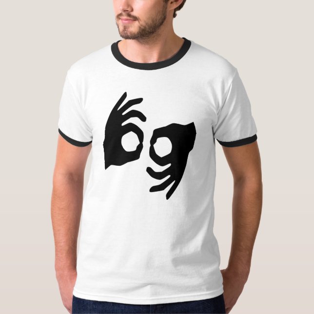 underteckna språket tee (Framsida)
