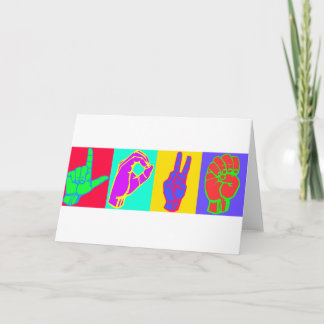 Underteckna språkKÄRLEK Helgkort