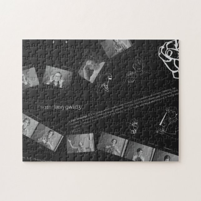 Underteckna språkphotogramen pussel (Horisontell)