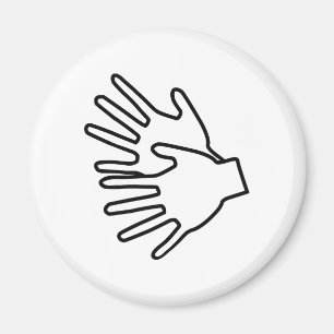underteckna språksymbolen magnet