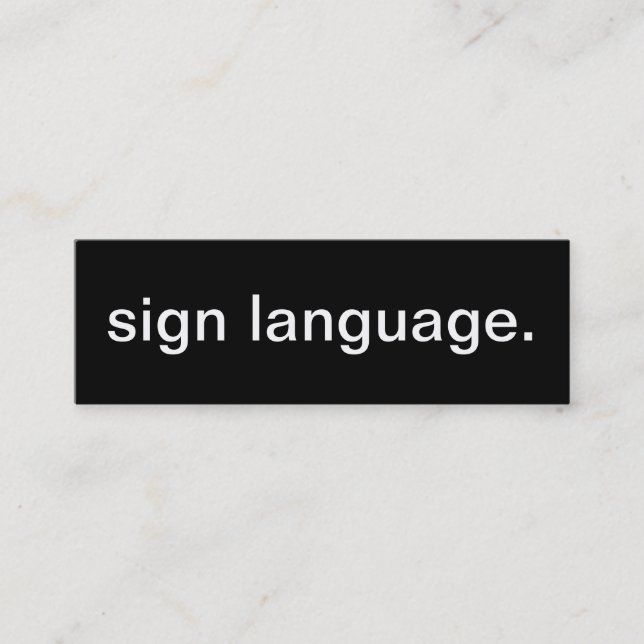 Underteckna språkvisitkorten mini visitkort (Framsida)