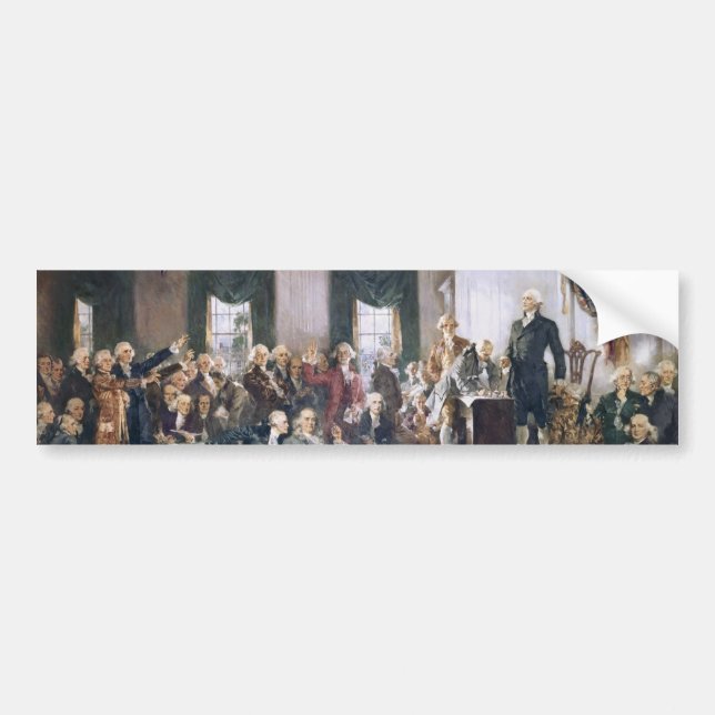 Underteckna US-konstitutionen av Christy Bildekal (Framsidan)