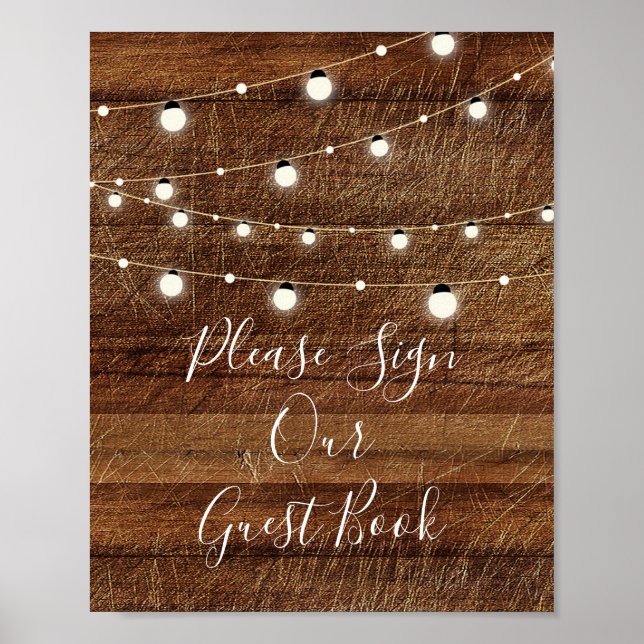 Underteckna vår gäst Bok 8 x 10 Poster (Framsidan)