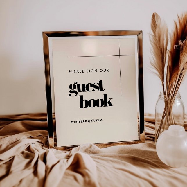 Underteckna vår gäst bok bröllop-elegant poster (Skapare uppladdad)