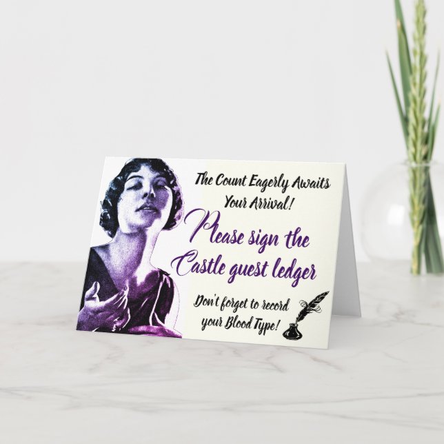 Underteckna vår gästLedger Kort (Framsida)