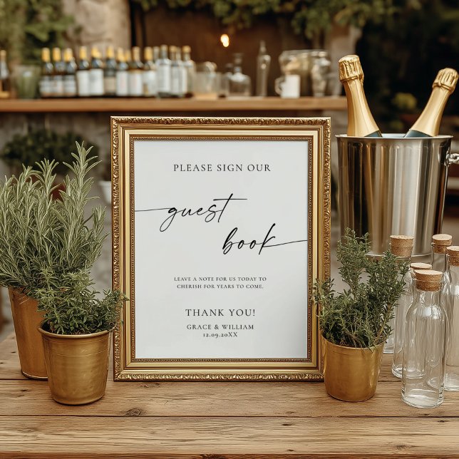 Underteckna vårt Guestbook Bröllop-tecken Poster (Skapare uppladdad)