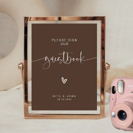 Underteckna vårt Guestbook-tecken med minimalistis Poster