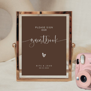 Underteckna vårt Guestbook-tecken med minimalistis Poster