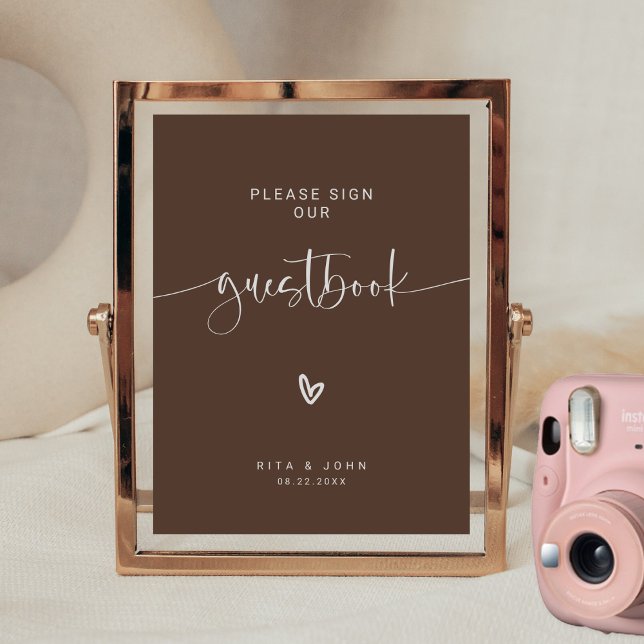 Underteckna vårt Guestbook-tecken med minimalistis Poster (Skapare uppladdad)