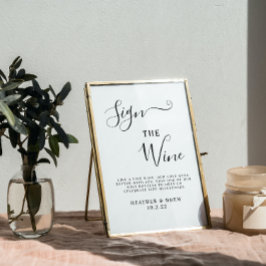 Underteckna Vinstavatbok för Bröllopsgästbok Bröll Poster