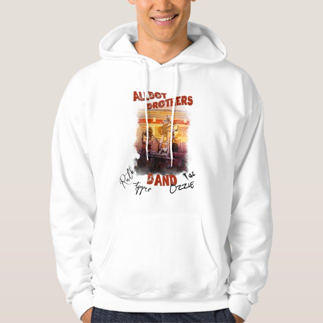 Undertecknad Allbot Brothers Band T-shirt Hoodie (Framsida)