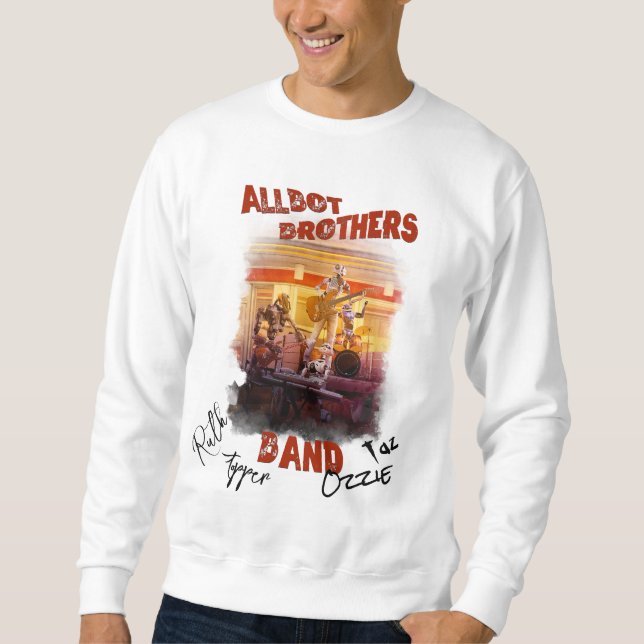 Undertecknad Allbot Brothers Band T-shirt Lång Ärmad Tröja (Framsida)