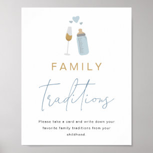 Undertecknad av Flaskor-familjetraditioner för AND Poster