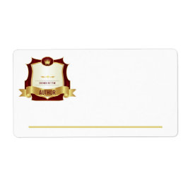 Undertecknad av författarbokplattan, Red Guld Fraktsedel