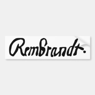 Undertecknad av Rembrandt Bumper-etikett Bildekal
