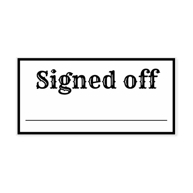 Undertecknad av Rubber Frimärke Stämpel (Tryck)