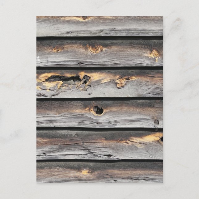 undertecknad av vädret som gammal träbakgrund vykort (Framsida)