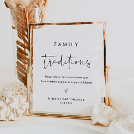 Undertecknad om babyvisningsskylt för STELLA-famil Poster