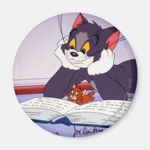Undertecknad Tom och Jerry läs- bok Magnet