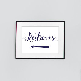 Undertecknade, Lämnat pilorienteringar för marinbl Poster