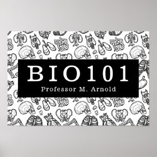 Undertecknande av biologi Anatomy Science Class Lä Poster