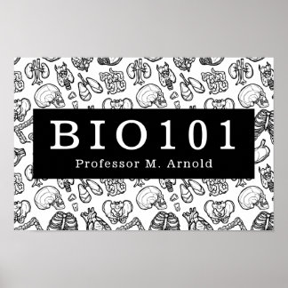 Undertecknande av biologi Anatomy Science Class Lä Poster