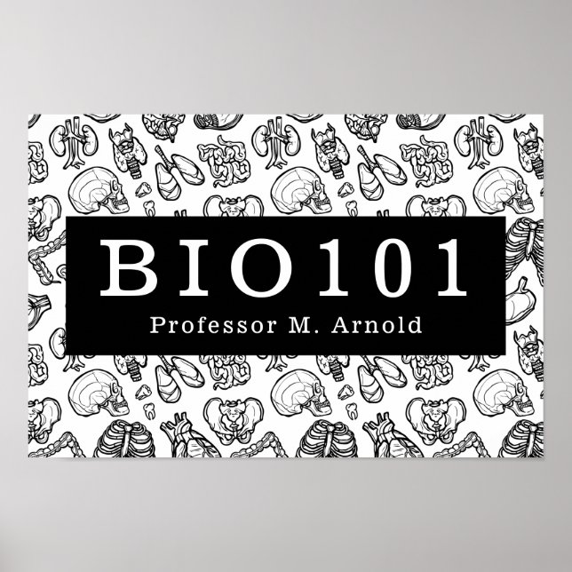 Undertecknande av biologi Anatomy Science Class Lä Poster (Framsidan)