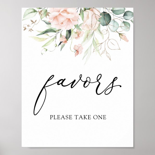 Undertecknande av  Blommigtar - Grey Favoriter Poster (Framsidan)