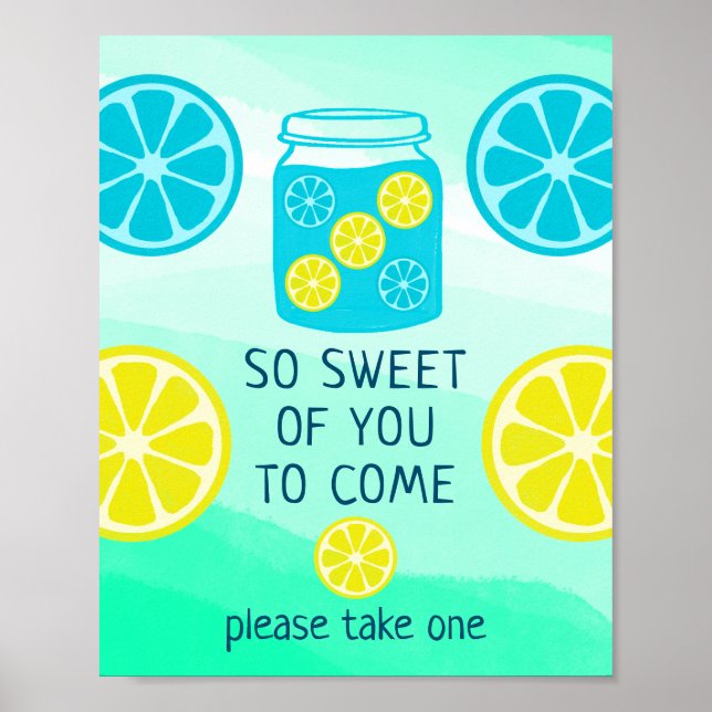 Undertecknande av Blue Lemonade Birthday-favoriter Poster (Framsidan)