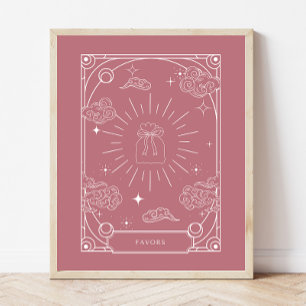Undertecknande av Celestial Tarot Ro Baby Shower F Poster