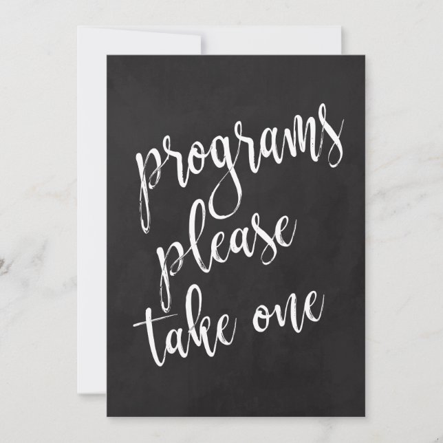 Undertecknande av Chalkboard Bröllop till ett pris Inbjudningar (Framsida)