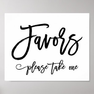 Undertecknande av chic Hand Lettered Wedding Favan Poster