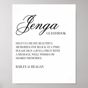 Undertecknande av den minimalistiska Elegant bröll Poster
