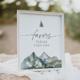 Undertecknande av favoriter för babykläder i berg poster