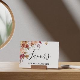 Undertecknande av favoriter för Blommigt för höstf Poster