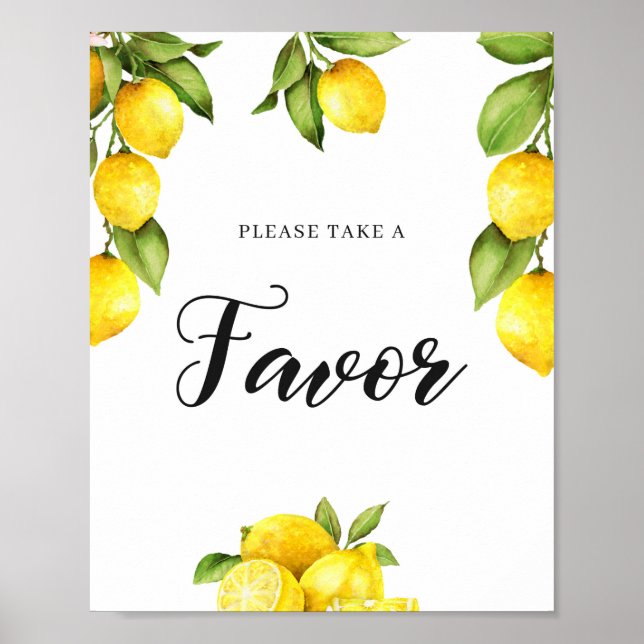 Undertecknande av favoriter för Citrus Lemon Baby  Poster (Framsidan)
