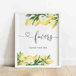Undertecknande av favoriter för Citrus Lemon Baby Poster